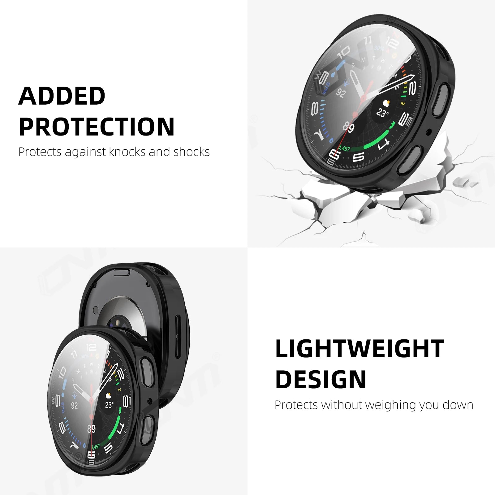 Case for Samsung Galaxy Watch 8 40mm 44mm Full Coverage Bumper Soft TPU Protective Case Cover - Galaxy Watch8 Accessories
