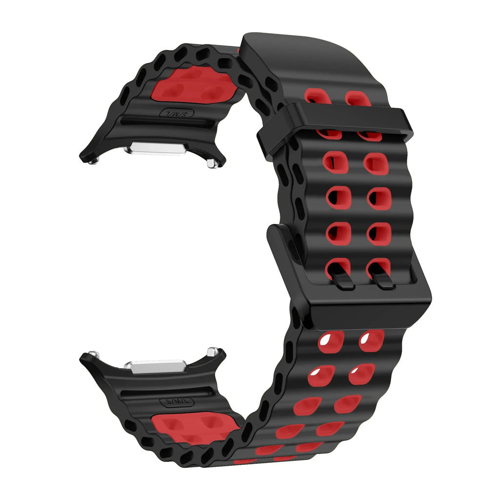 Ocean Silicone Strap for Samsung Galaxy Watch Ultra 47mm Sports Breathable Bracelet Wristband For Galaxy Watch Ultra 47mm Correa