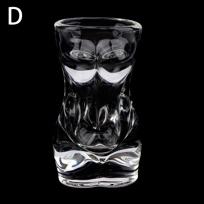 1PC Novelty Body Shaped Glass Beer Cup, Transparent Drinkware for Cocktails and Juices, Funny Wine Glass, Bar and Cafe