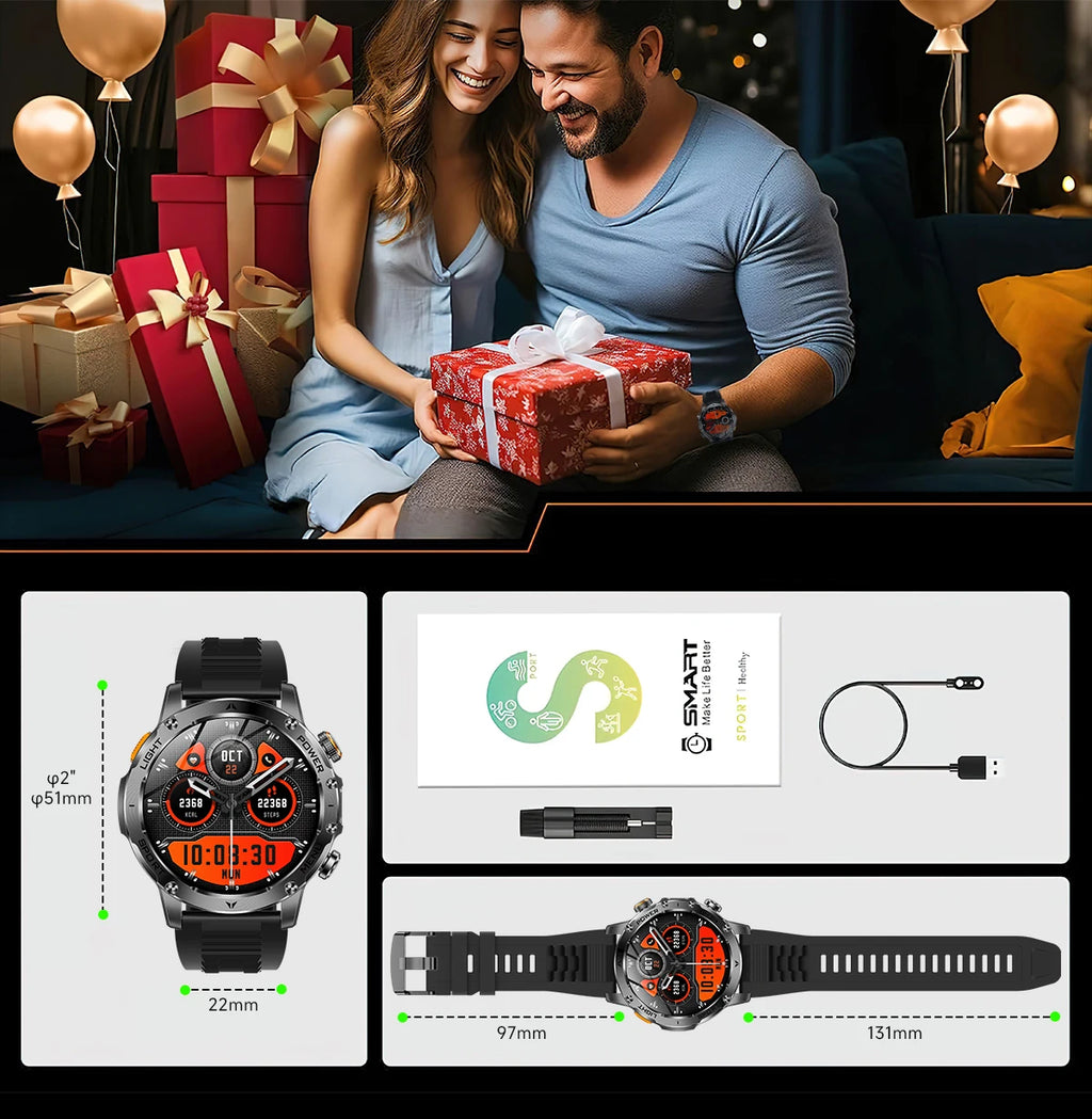 LIGE New GPS Outdoor Sports Smart Watch Men AMOLED Screen LED Flashlight Heart rate Waterproof Bluetooth Call 1000mAh Smartwatch