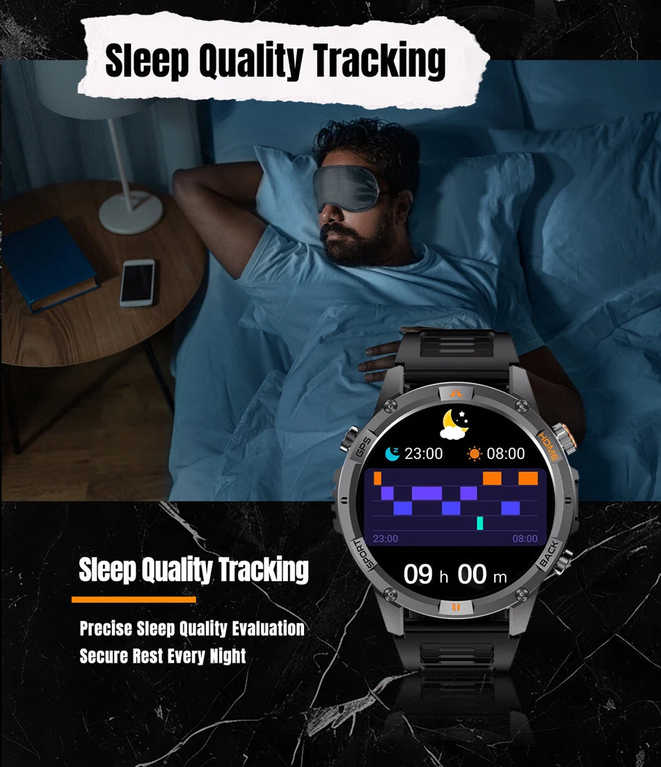 2025 New Professional GPS Sports Smart Watch Outdoor RIDE Run GPS track Swim Watchs Compass 3ATM Sports Bluetooth Call Watch Men