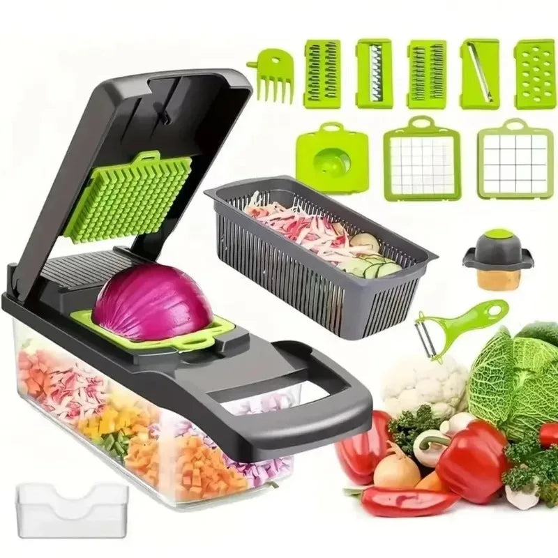 16 Multifunctional Vegetable Cutting Artifacts Household Kitchen Vegetable Cutting Slicer Potato Shredded Wire Wiper Dice
