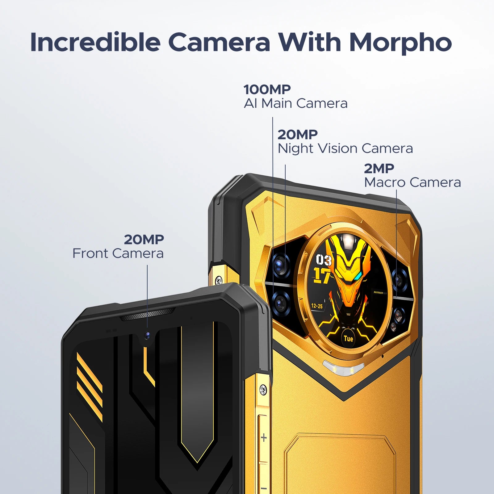 DOOGEE S200 X 5G Rugged Phone 6.72" 120Hz Dimensity 7050 12GB+512GB AI Triple Camera 10100mAh Battery NFC 5g Smartphone