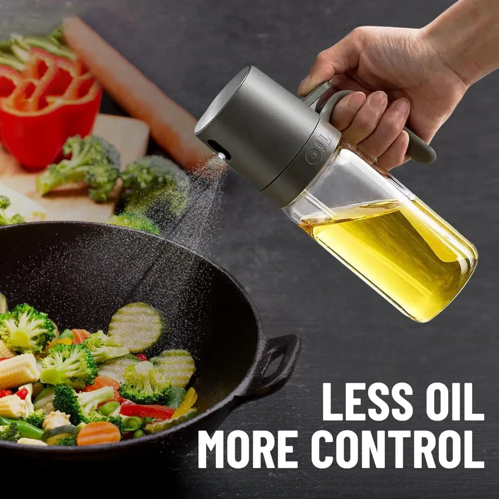Oil Sprayer Kitchen Tools for Cooking,Borosilicate Glass Oil Sprayer,250ml Oil Spray Bottle for BBQ Kitchen Baking Roasting