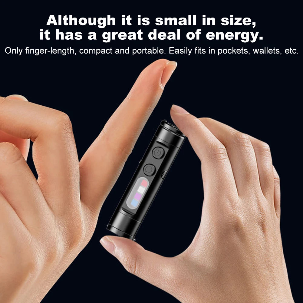Taclite Mini Flashlight - The Ultimate Everyday Micro Tool Emergency Rechargeable LED Magnetic Tactical Flashlight with Hat Clip