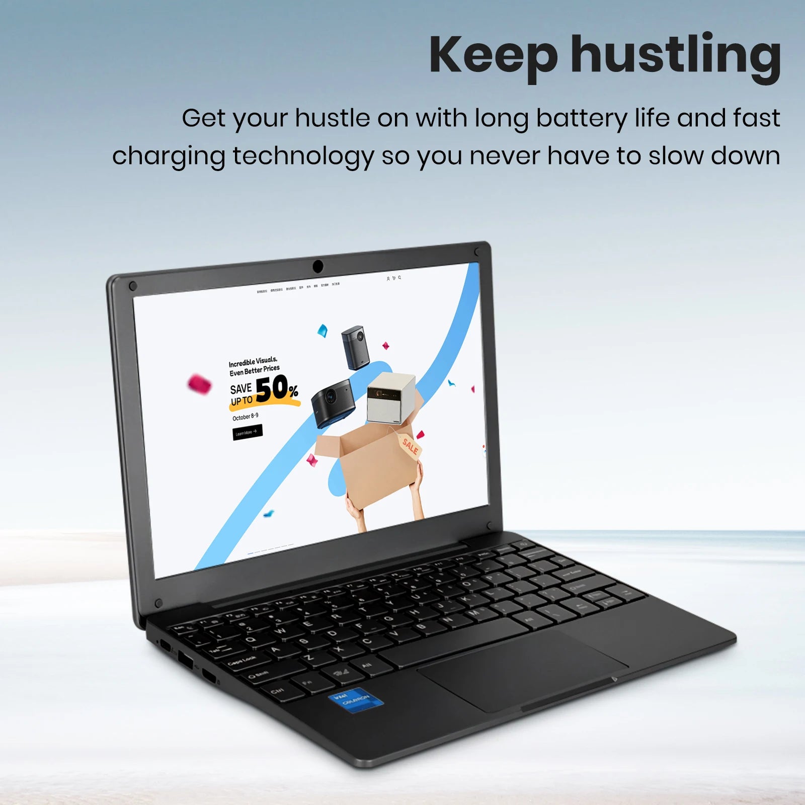 2025 Portable 10.1 Inch Mini Laptop Intel Celeron N4000 8GB RAM 128GB SSD Windows 11 Slim Lightweight Notebook for Student Offic