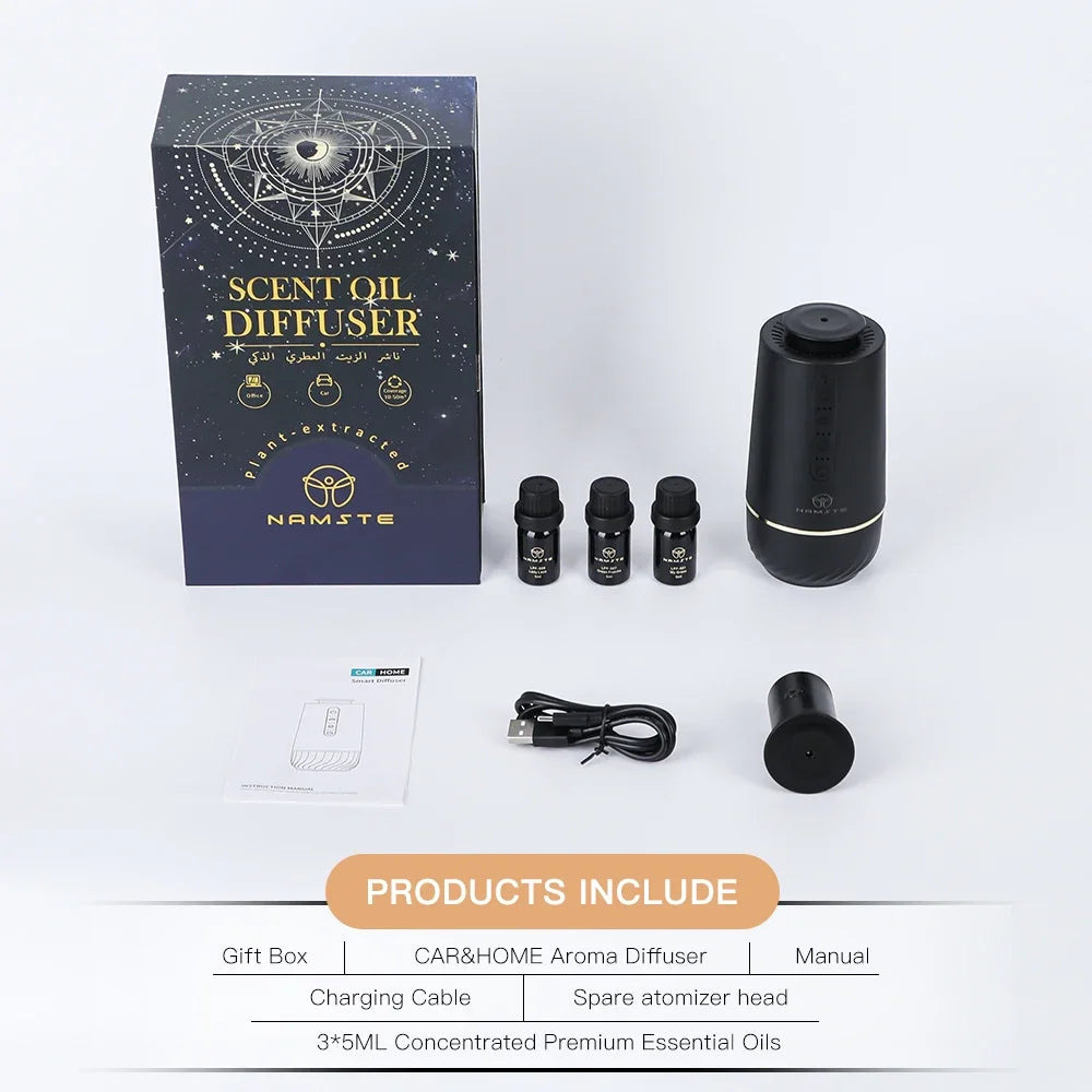 Namste Smart Fragrant Oil Diffuser Home Car Aroma Diffuser Starry Light Smell Distributor Interior Perfume Scent Air Freshener
