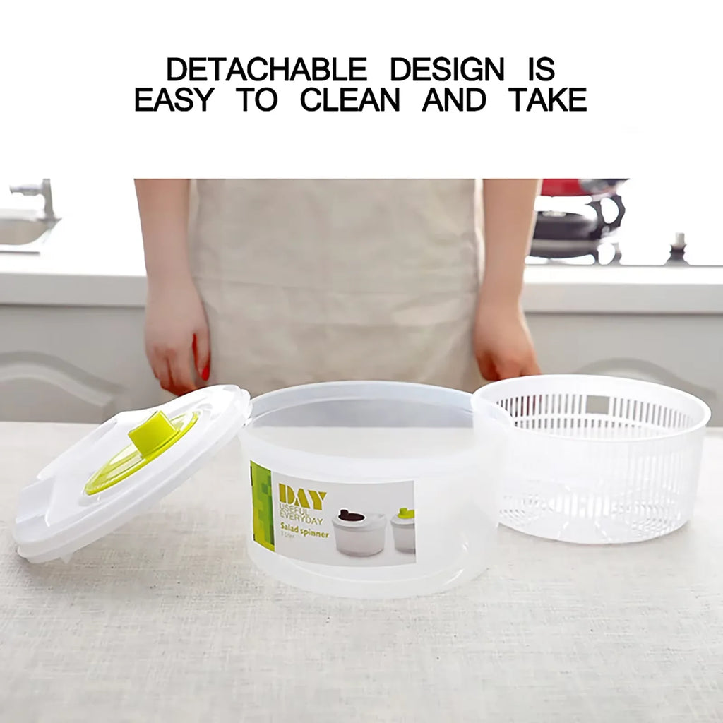Salad Spinner Lettuce Greens Washer Dryer Drainer Crisper Strainer for Washing Drying Leafy Vegetables Kitchen Tools