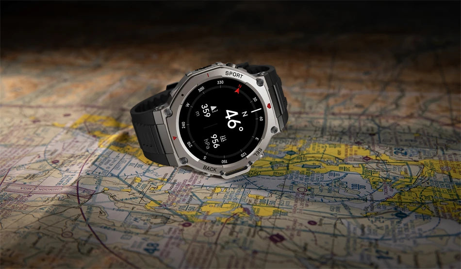 LIGE 2026 GPS Luxury Military Smart Watch 500mAh Men Health Monitor Fitness Clock Sports 5ATM Waterproof Smartwatch Compass New