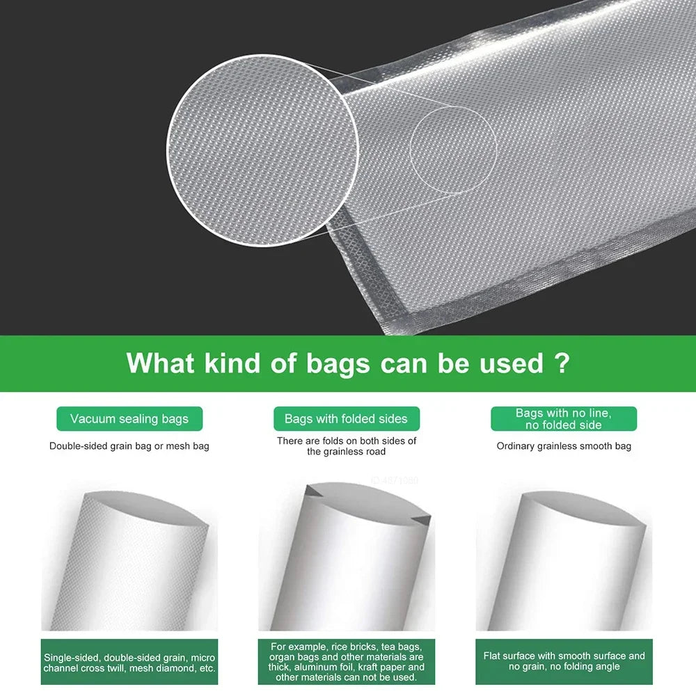 Vacuum Seal Bags For Food, Food Saver Bags Rolls, Household Vacuum Packing Bag, Vacuum Sealer, Vacuum Storage Bags