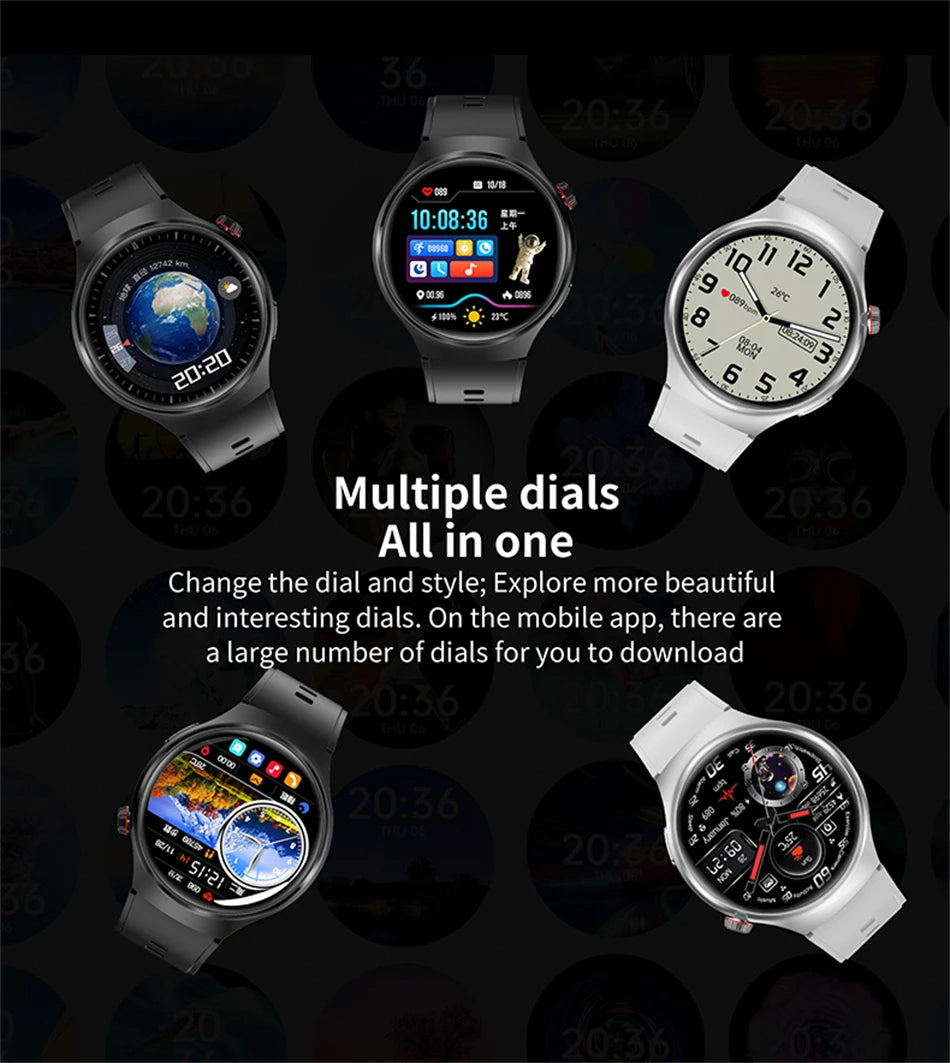 2025 New Bluetooth Call Smart Watch Men For Xiaomi IP68 Waterproof GPS Sports  AMOLED HD Large Screen Heart Rate NFC Watch Gift