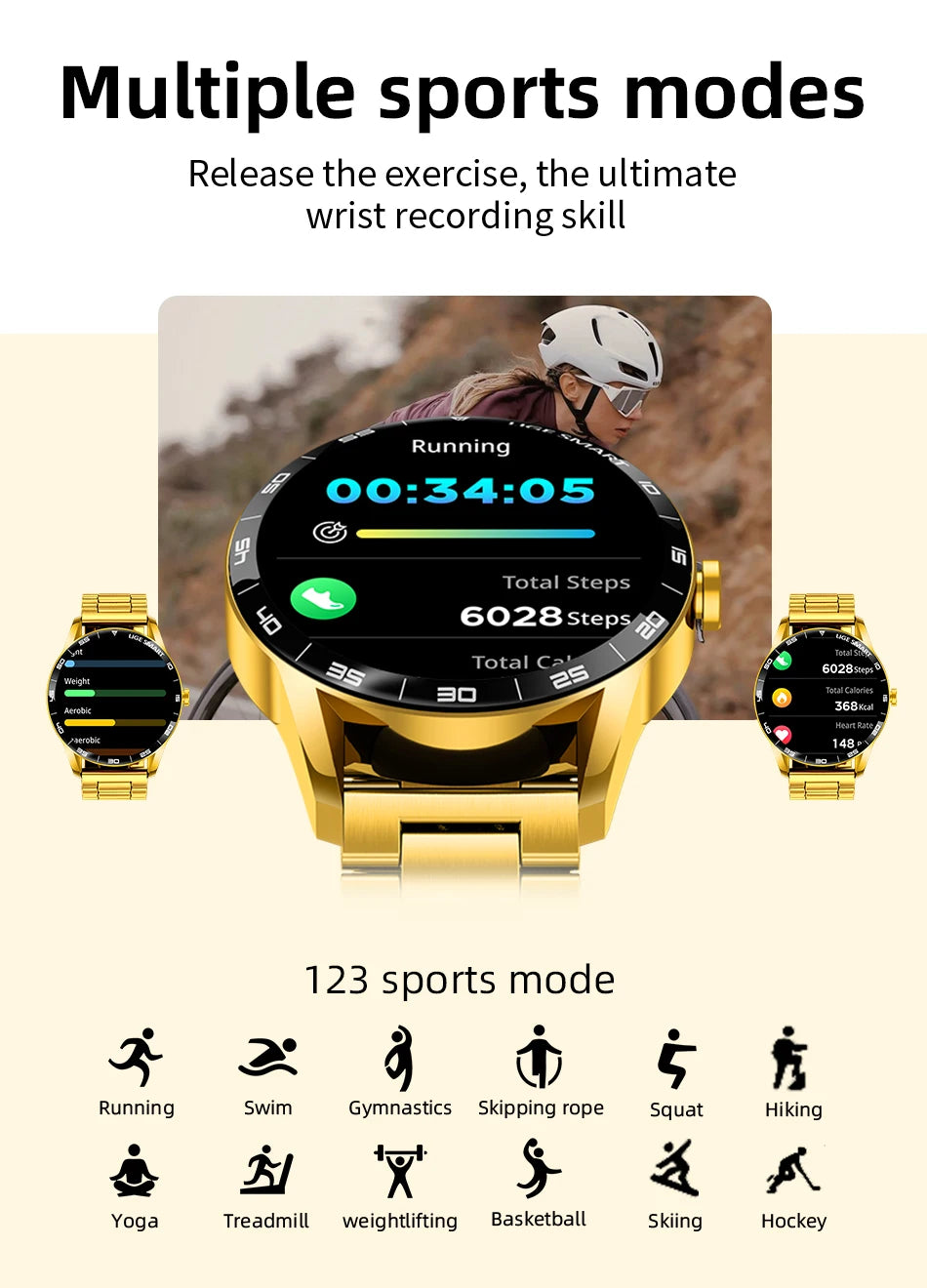 LIGE Smart Watch Men 2026 Full Touch Screen New Heart Rate Monitor IP68 Waterproof Sport Fitness Watch Bluetooth Call Smartwatch