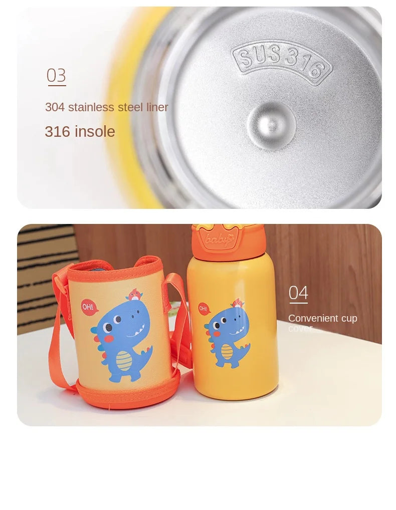 500ml Unicorn Kids Thermos Bottle Cute Children's Thermal Water Bottle Stainless Steel Thermos Mug For Student Water Cup