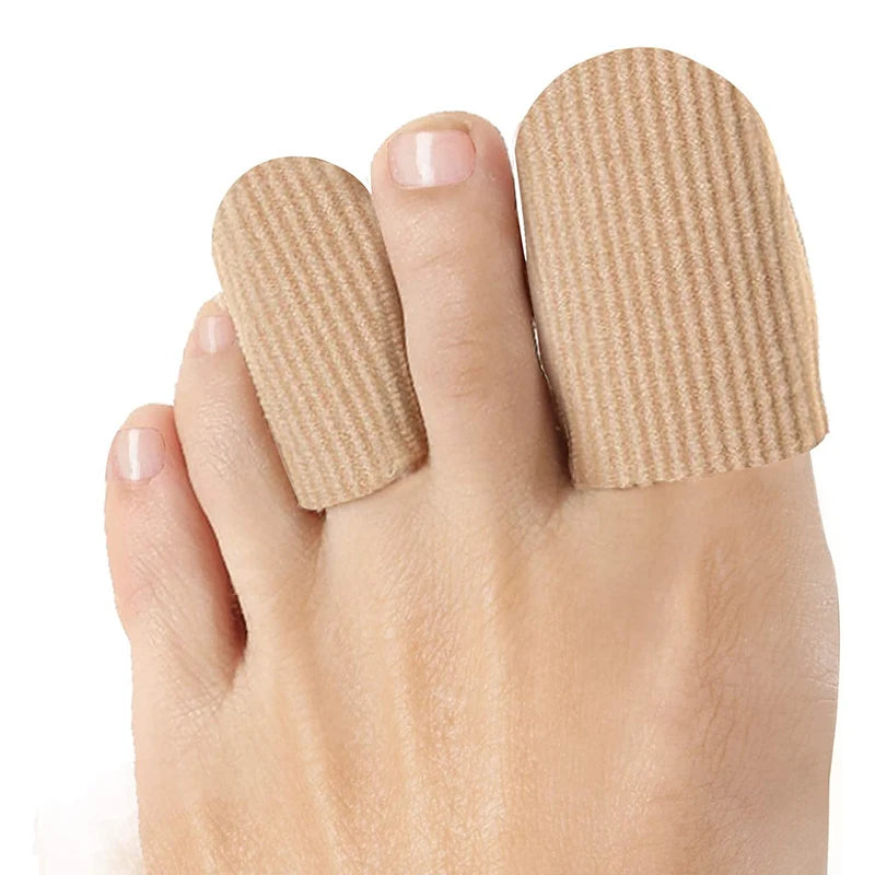 1Pc Toe Tube Corrector Bunions Corn Foot Pain Relief Orthotics Fabric Toe Tube Cover Protector Finger Toe Separator Hallux Valgu