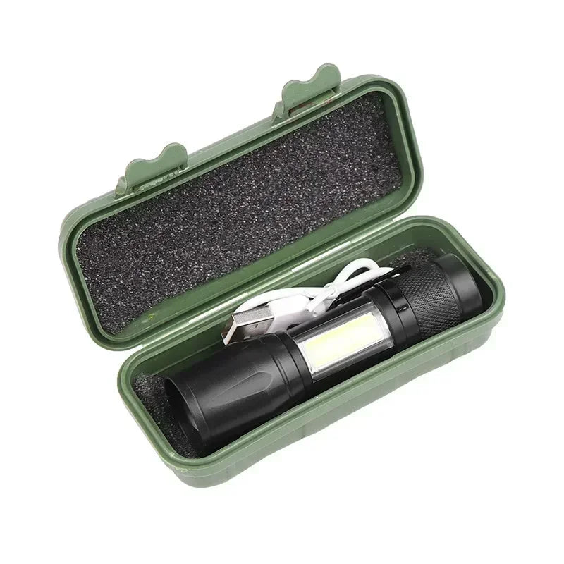 Ultra Bright P50 LED Flashlight Tactical EDC Zoomable Handheld Torch Emergency Spotlight  14500 18650 Battery