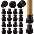 16PCS Chair Leg Protectors Silicone Chair Leg Covers with Thickened W/ Wrapped Felt Bottom Anti-Scratch for Hardwood Floors