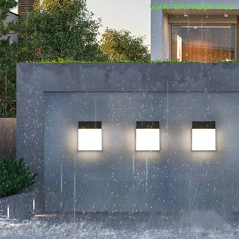 Outdoor waterproof IP65 minimalist ultra bright wall lamp villa courtyard entrance garden wall lamp exterior wall decoration