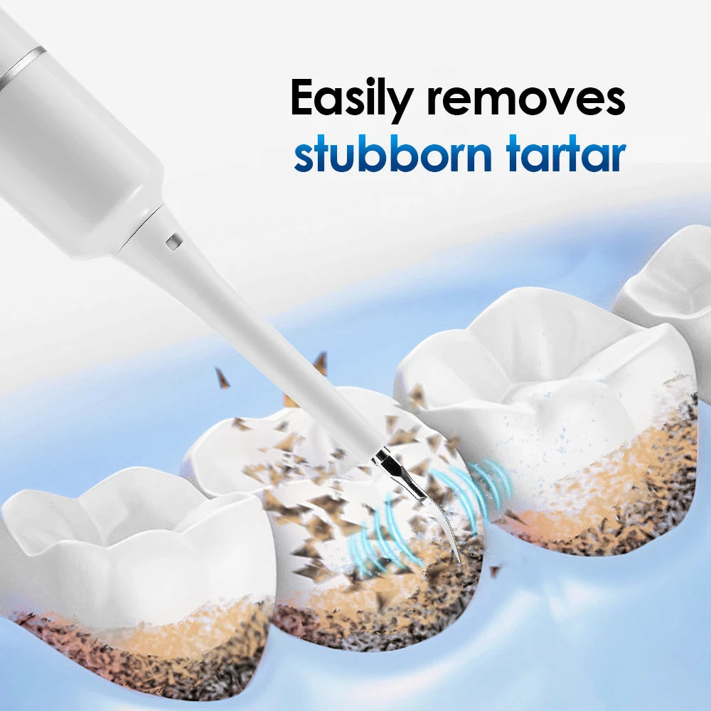 Electric Teeth Cleaner 6-gear Modes Portable Toothbrush Tartar Remover High Frequency Vibration Tartar Cleaning Whitening Teeth