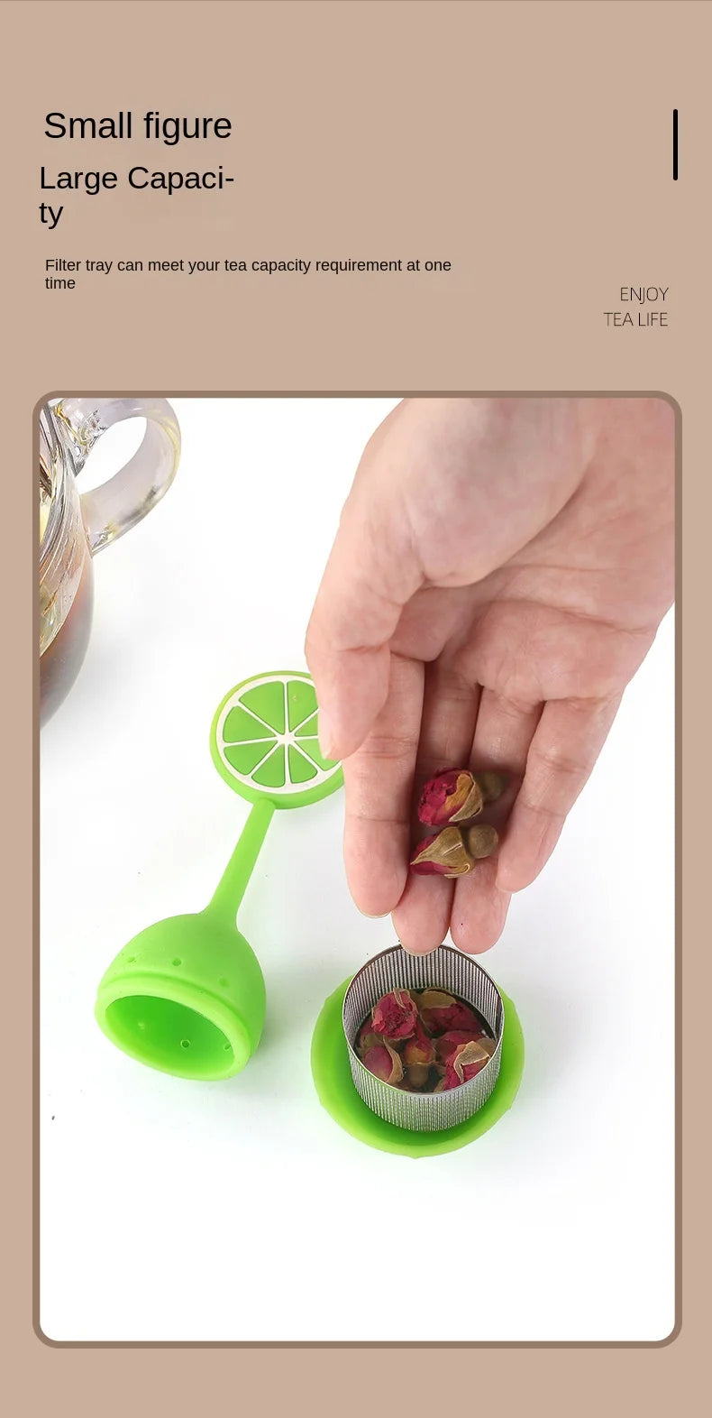 Creative 304 stainless steel silicone tea ball tea maker flamingo tea filter summer theme tea filter