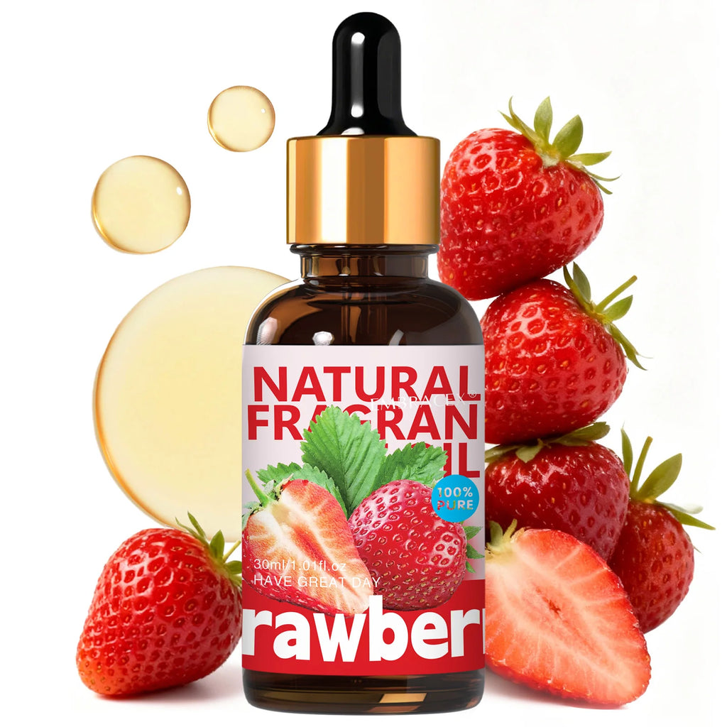 30ml Strawberry Essential Oil Long Lasting Fragrance for Aromatherapy Skin Care Massage Relaxation Holiday Gifts For Friends