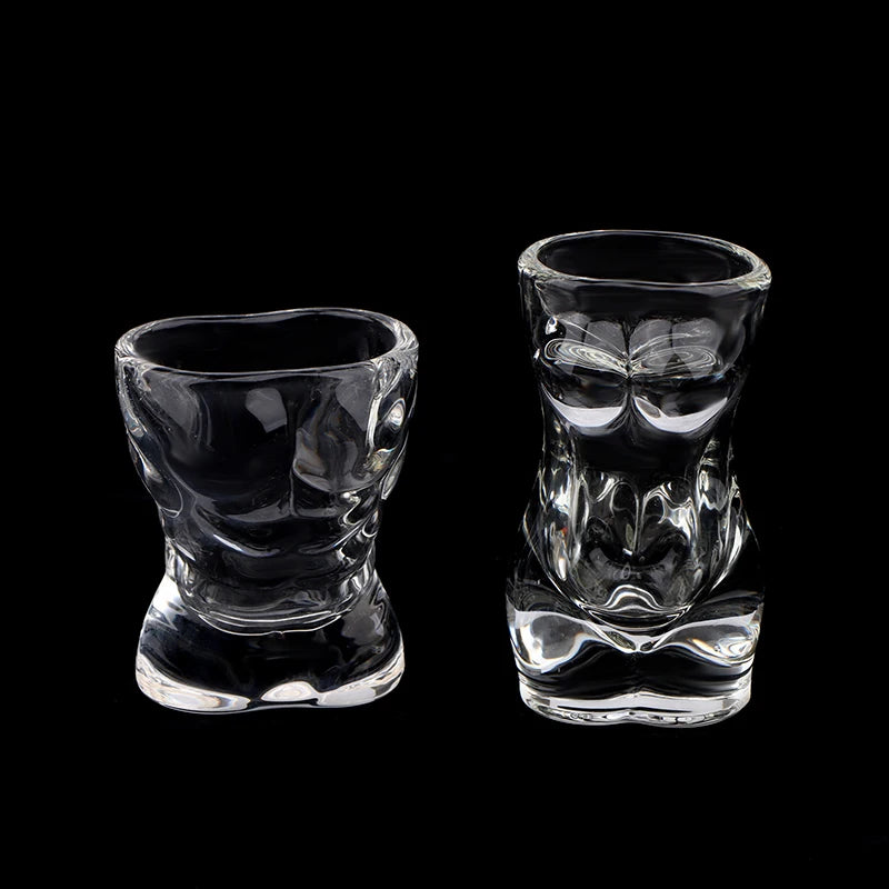 1PC Novelty Body Shaped Glass Beer Cup, Transparent Drinkware for Cocktails and Juices, Funny Wine Glass, Bar and Cafe