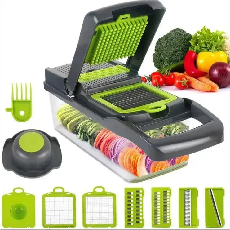 16 Multifunctional Vegetable Cutting Artifacts Household Kitchen Vegetable Cutting Slicer Potato Shredded Wire Wiper Dice
