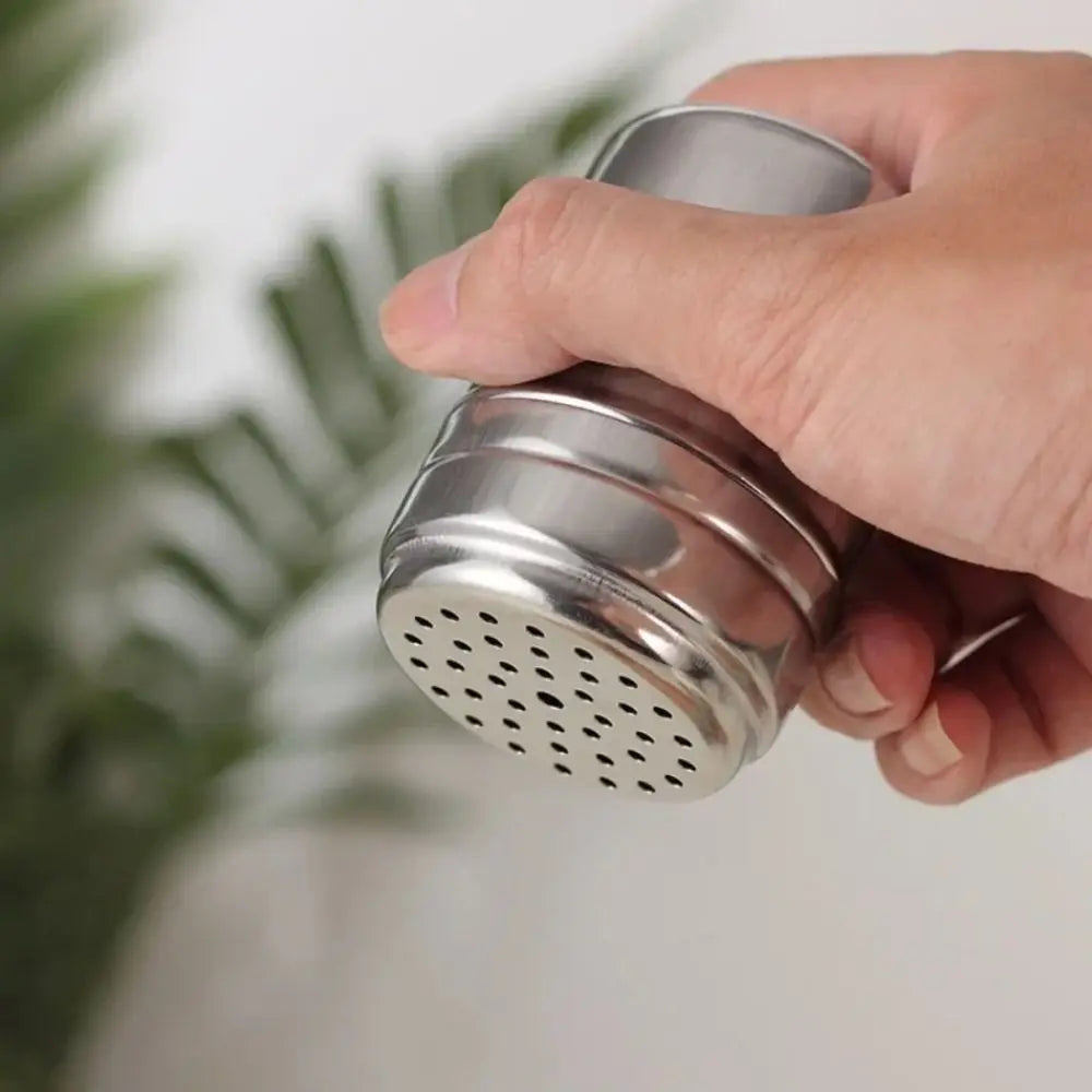 Multi-purpose Stainless Steel Seasoning Jar Salt Sugar Bottle Rotating Cover Spice Pepper Shaker Spice Jar Kitchen Gadgets