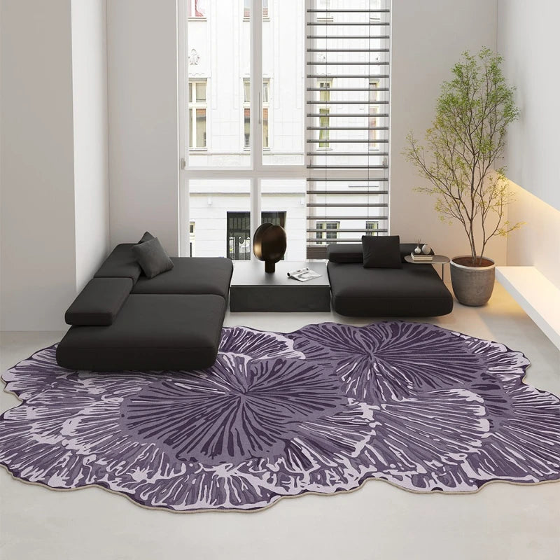 Irregular Shape Bedroom Decor Carpet Large Area  Carpets for Living Room Thickend Plush Lounge Rug Fluffy Soft Bedside Floor Mat