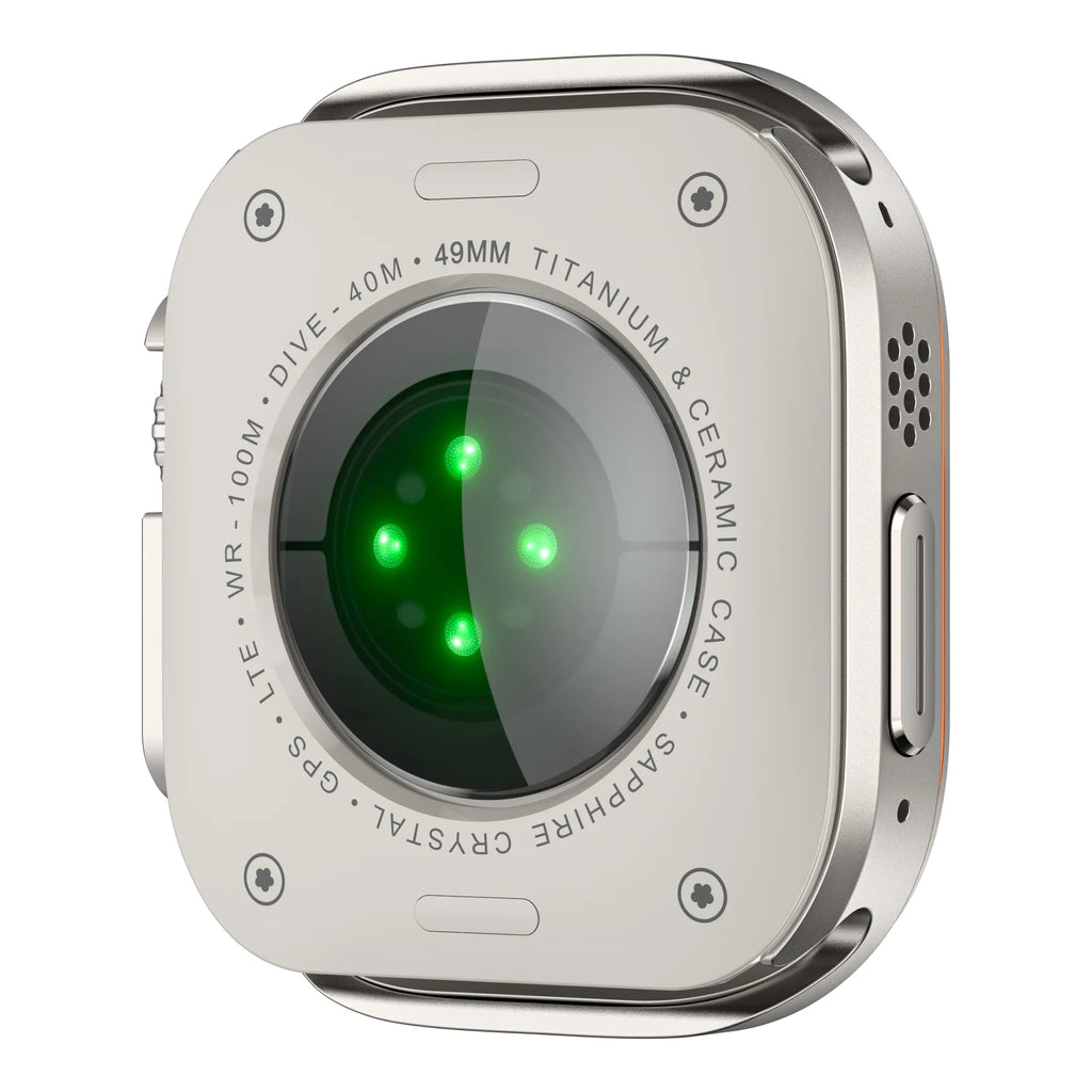 Halo Style Case for Apple Watch Ultra 2 3 49mm Metal Alloy Cover Hard Bumper for IWatch Ultra Full Protector Natural Black Color
