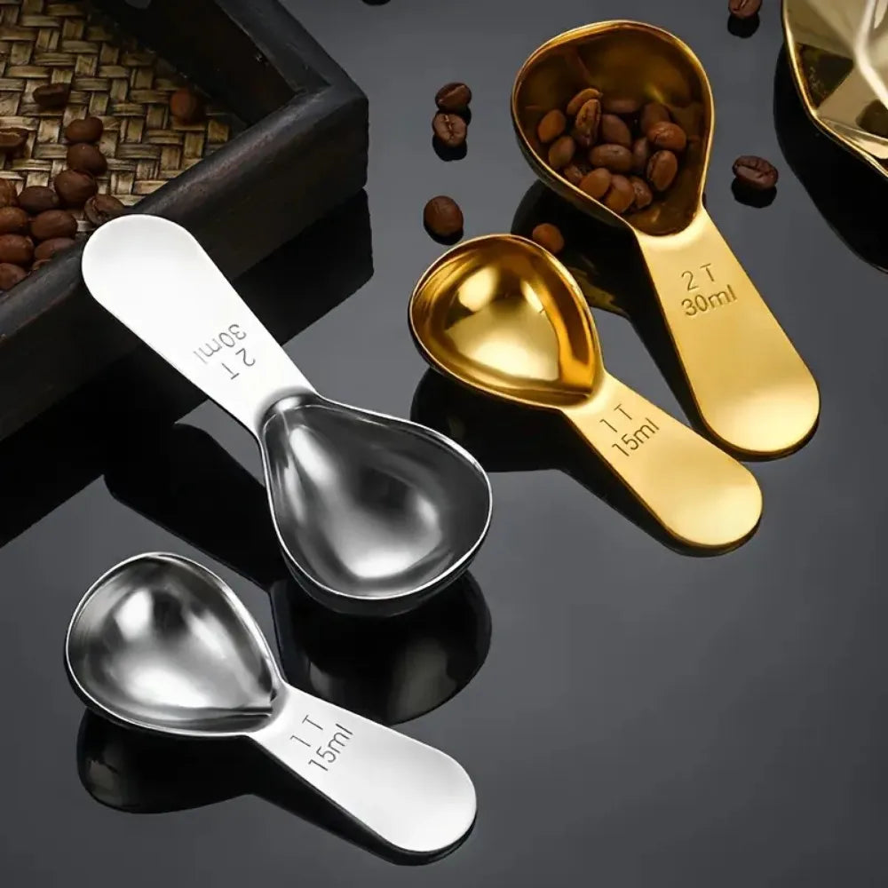 Stainless Steel Coffee Scoop, Coffee Scoops Short Handle, Tablespoon Measuring Spoons, for Coffee, Tea, Sugar, Kitchen Tool