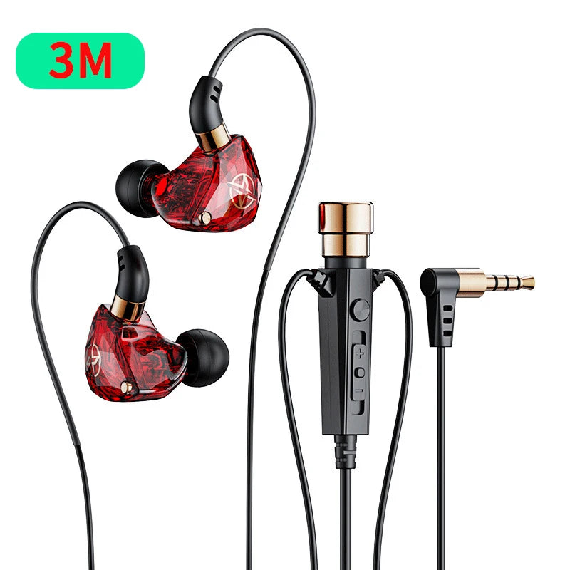 Karaoke HiFi Wired Headphones With Mic Singing Living Headset 3.5mm AUX Heavy Bass Noice Cancelling Earphone 1.2M 3M KTV Music