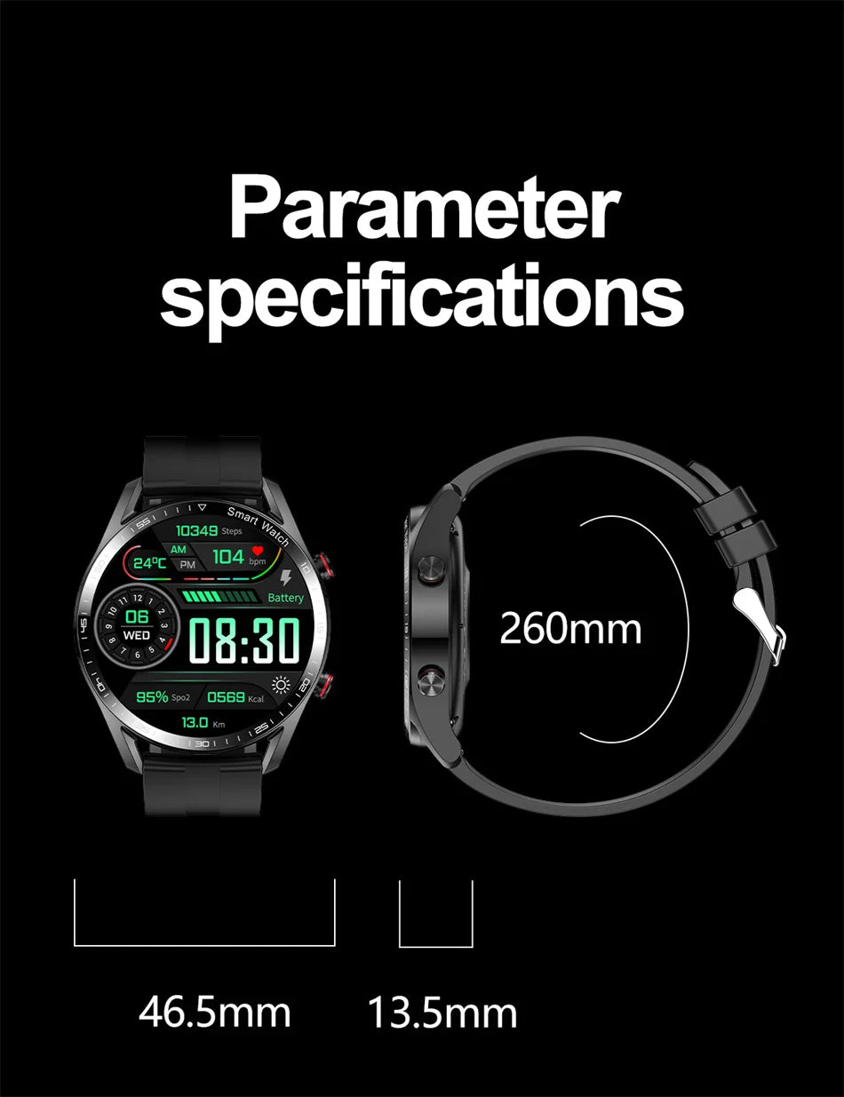 ECG+PPG Bluetooth Call Smart Watch Men Laser Health Blood Pressure Fitnes Sports Watches Man Sports Waterproof Smartwatch+Box