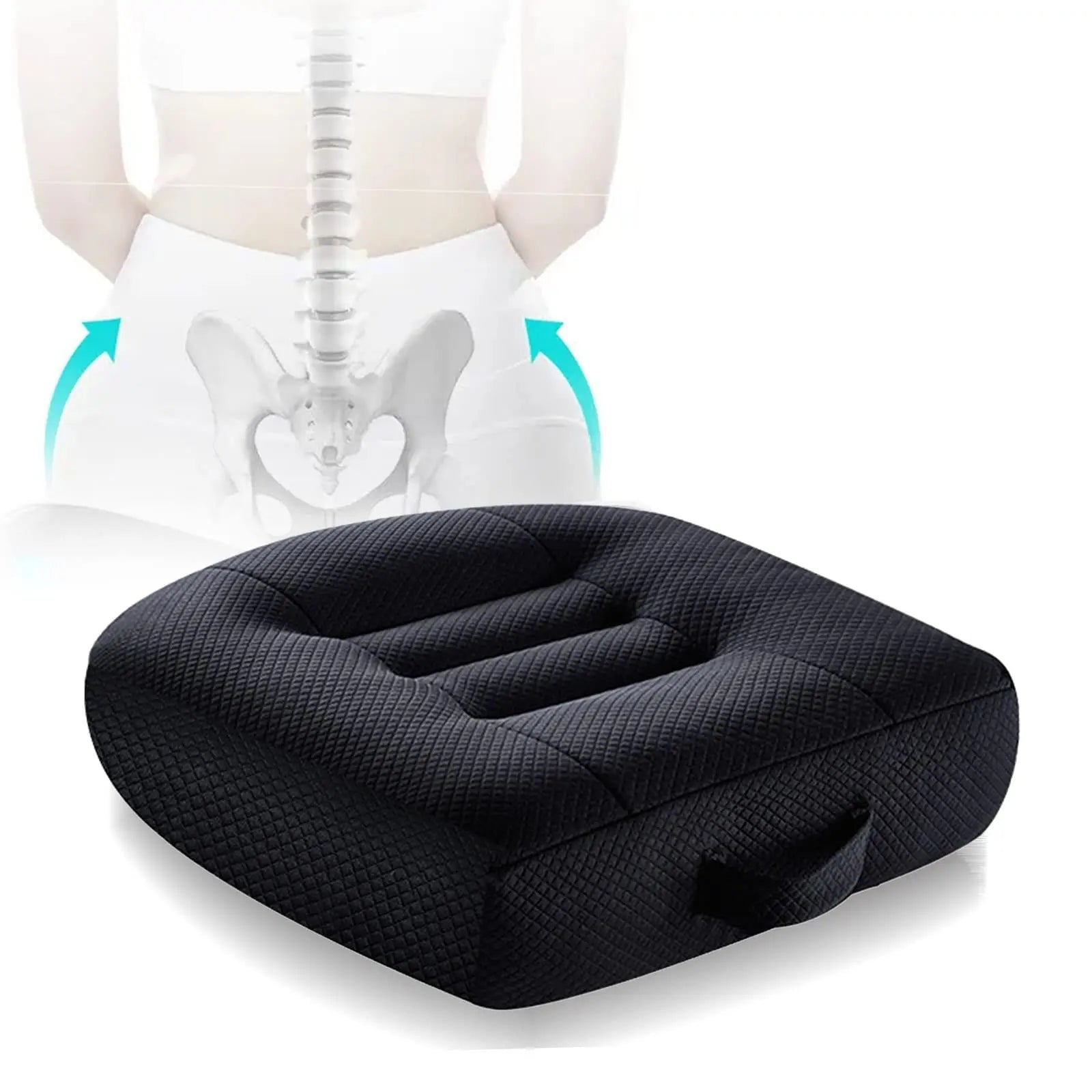 Extra Large Seat Cushion - Firm Memory Foam Chair Pad | For Recliner, Wheelchair, Office Chair, Car, Stadium & More