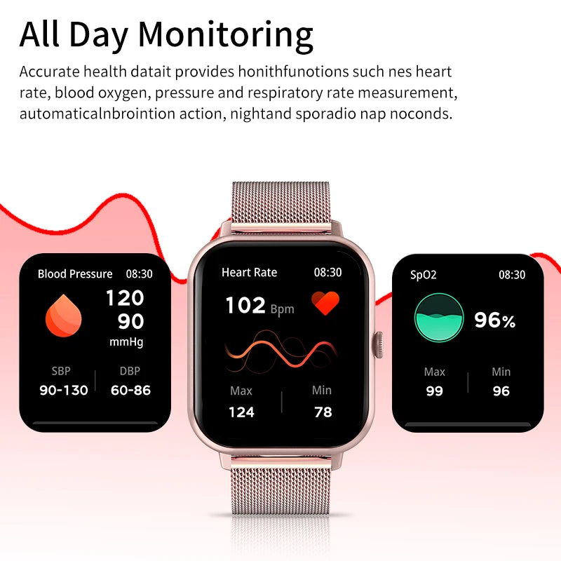 LIGE Women Smartwatch Bluetooth Answer Call Voice Assistant Whatsapp Reminder Men Smart Watch Sports Fitness Waterproof Watches