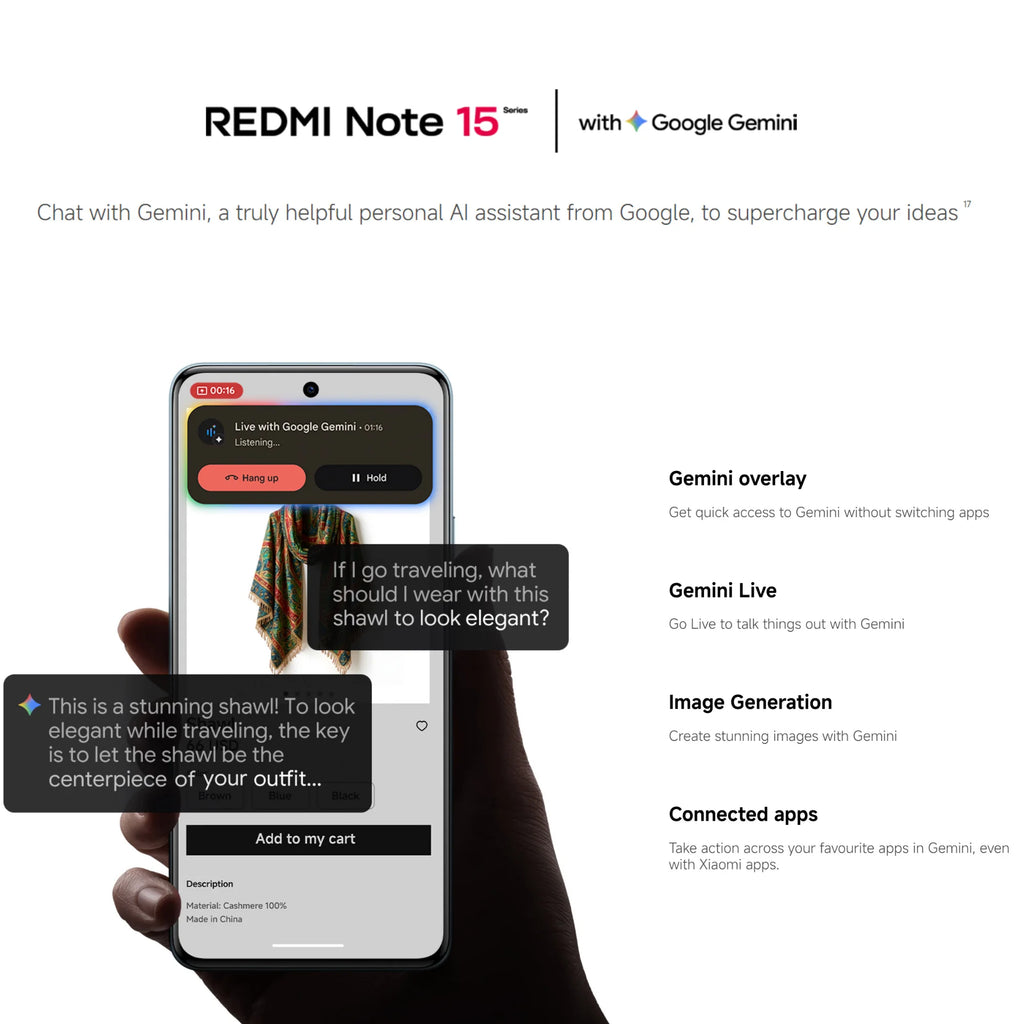 Xiaomi Redmi Note 15 Pro 4G 8+256GB Global Version MediaTek Helio G200-Ultra 6.77" 120Hz AMOLED Display 200MP 6500mAh 45W NFC