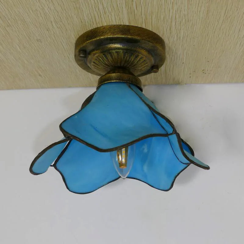 Tiffany Small Living Room Warm Bedroom Ceiling Lamp Modern Simple Living Room Lamps Creative Color Dining Room Lights