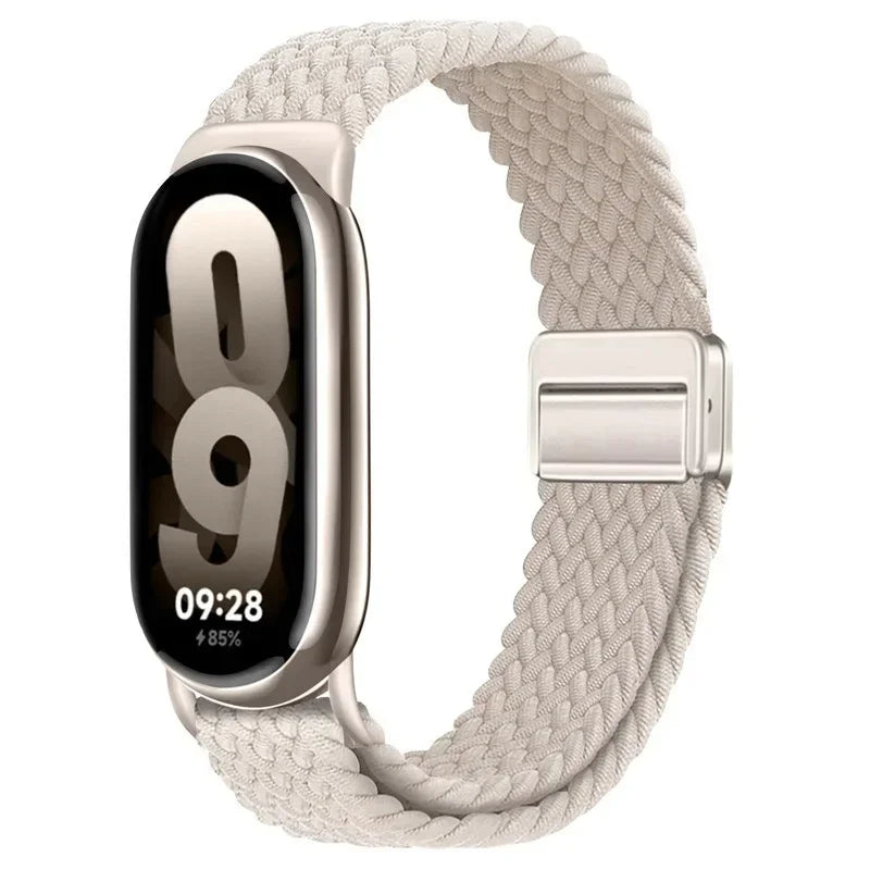 Adjustable Nylon Strap for Xiaomi Mi Band 10/9 Magnetic clasp bracelet Accessories for Xiaomi Mi Band 8/mi 9/10 Smart Watch Belt