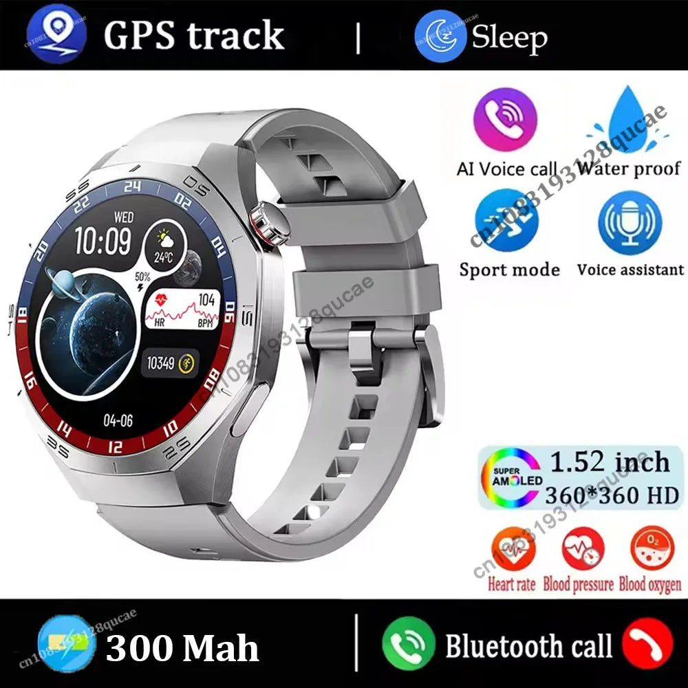 2026 Watch 5 Pro GPS Track Smart Watch Men 360*360 AMOLED Screen NFC Bluetooth Call Waterproof Health Monitor Man Smartwatch Hw1