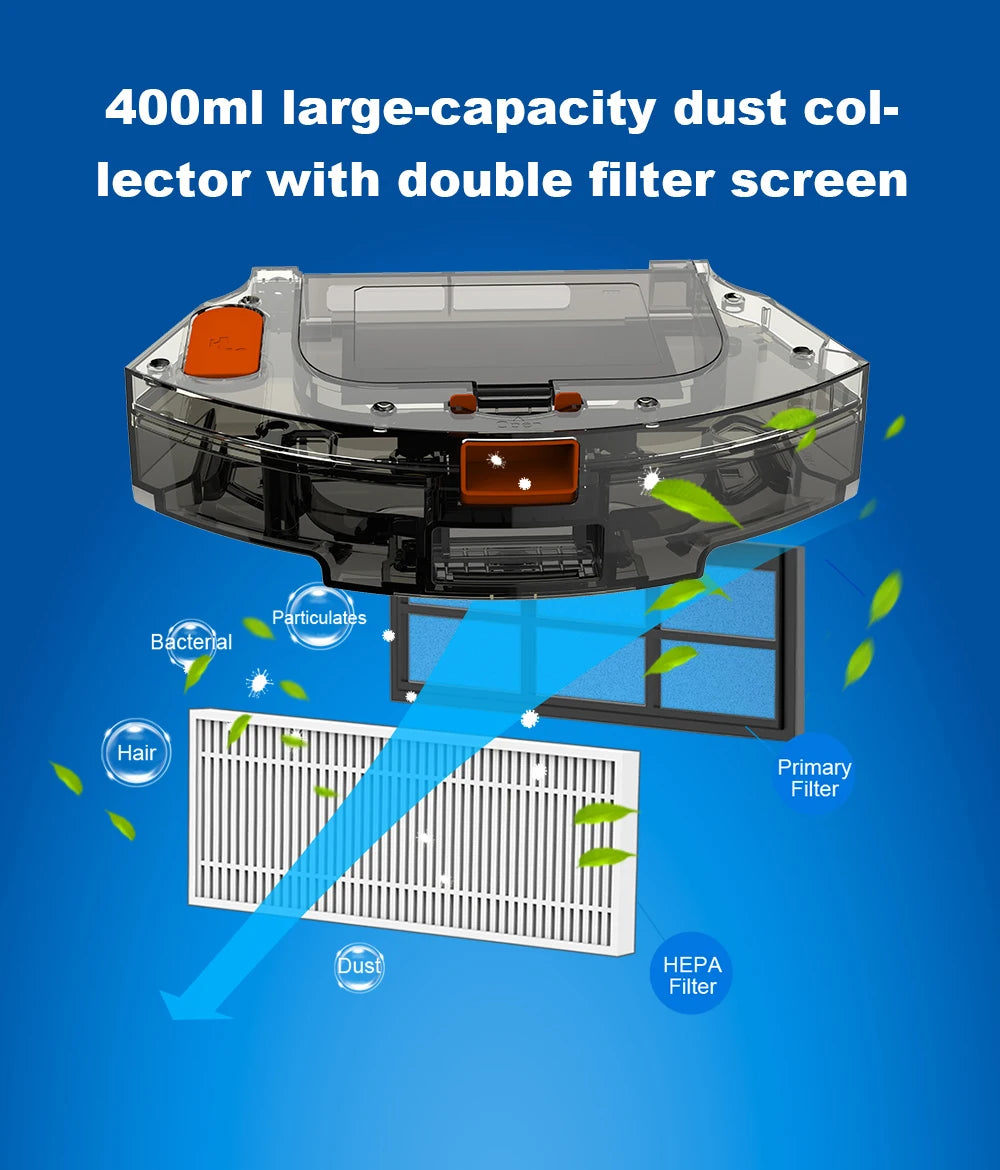 Robot Vacuum Cleaner Liectroux/Lilin X6, LDS Lidar Laser System,6500Pa,Multi-Floor Maps,Y Shape Wet Mop,Multilingual Voice