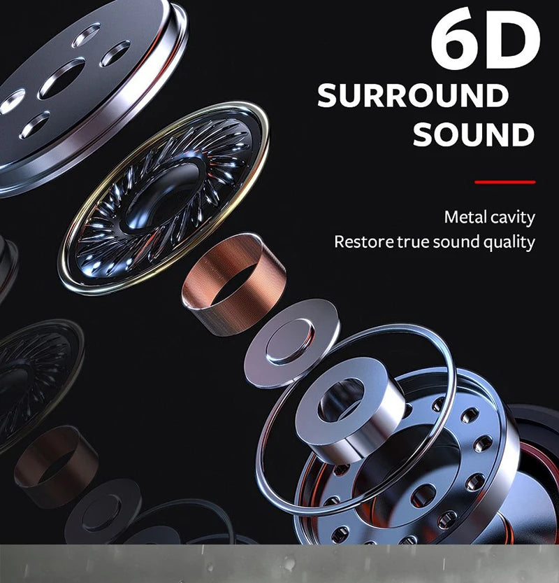 Wired Earphone 3.5mm AUX/Type C In-Ear HIFI 6D Surround Bass In-Ear Game Music Headsets With MIC For Samsung Huawei Xiaomi PC