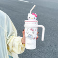1pc Hello Kitty Insulated Car Cup (700ML) - Cute Double-Walled Cup for Cold Retention, Suitable for Outdoor & Office Use, with B