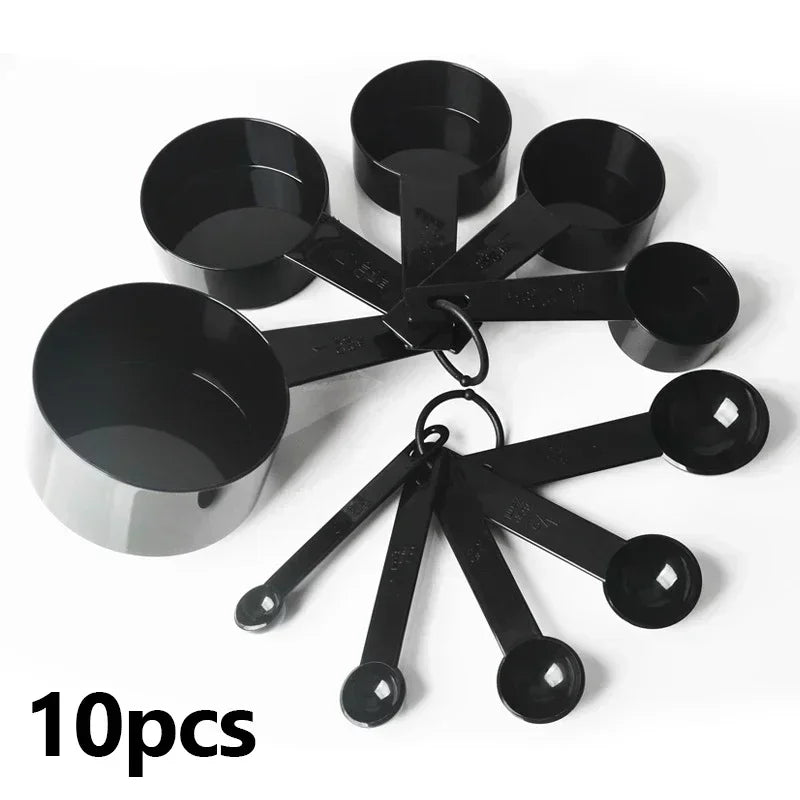 10Pcs Multipurpose Measuring Cups and Spoons Set Accurate for Kitchen Baking Flour Sugar Seasoning Dry and Liquid Ingredients