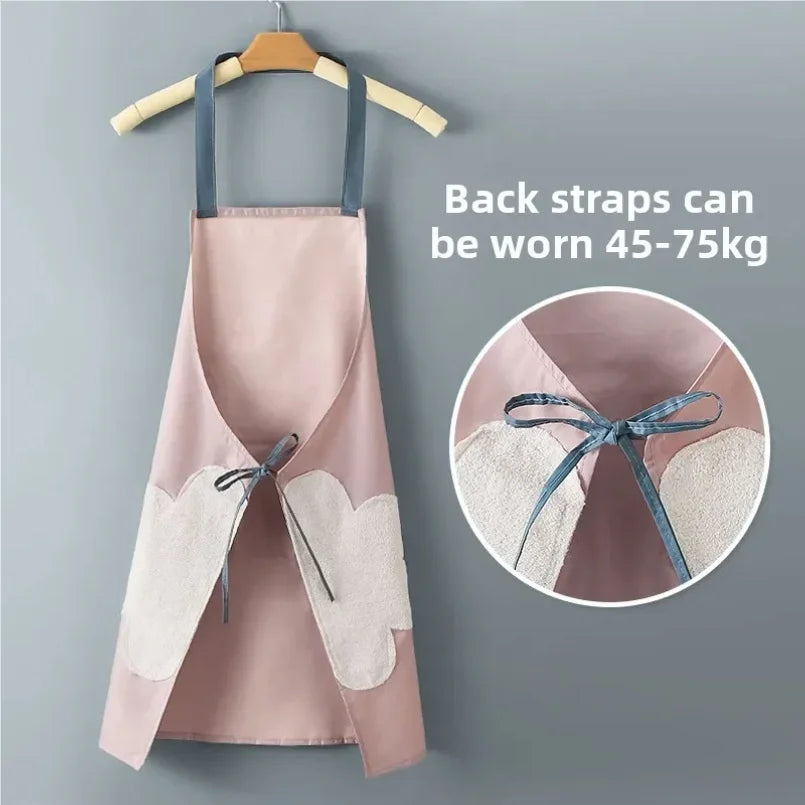 Home-use Washable Kitchen Apron for Cooking Waterproof and Oil-proof Fashionable for Men and Women Adult Workwear