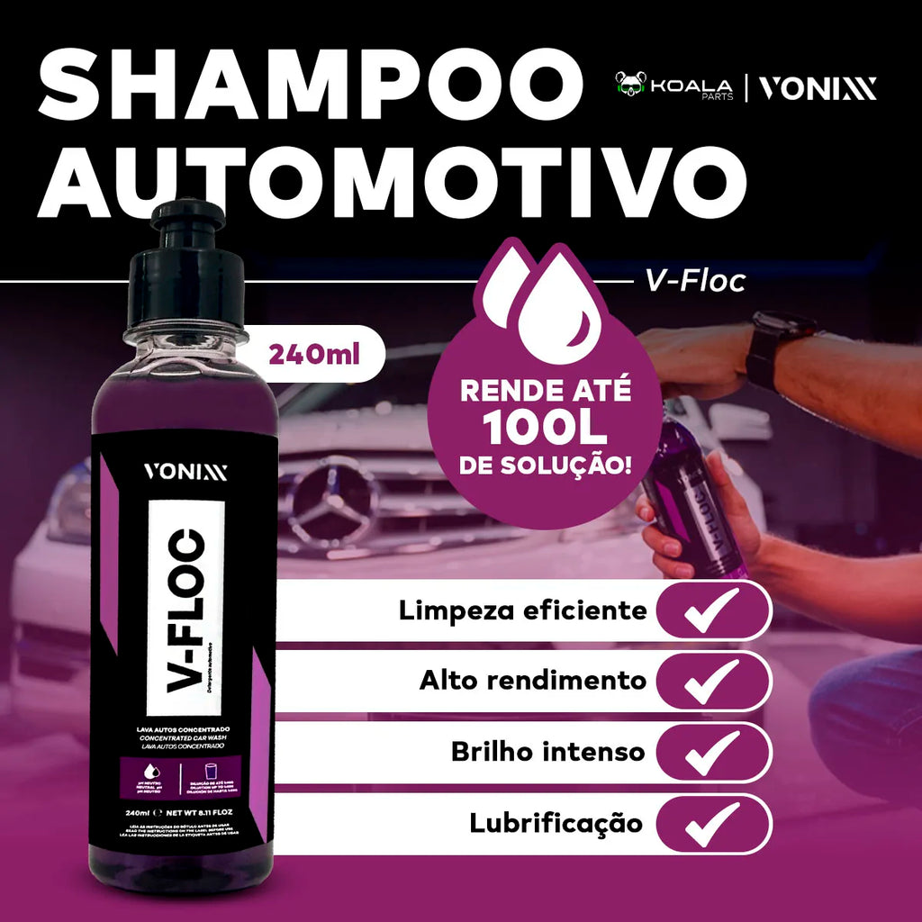 V-floc Super Concentrated Neutral Automotive Shampoo 240mL Vonixx