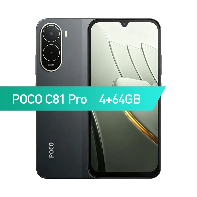 Smartphone POCO C81 Pro Global Version 6.9 inch 120Hz Display 6000mAh Battery UNISOC T7250 Octa core HyperOS 3 2026 Mobile Phone