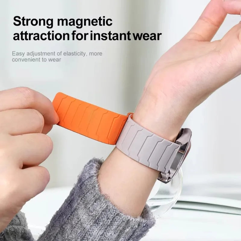 Magnetic Silicone Strap For Huawei Watch Fit 5/4/3 Sports Comfortable Replacement Wristband Huawei Watch Fit 4-5 Pro Accessories