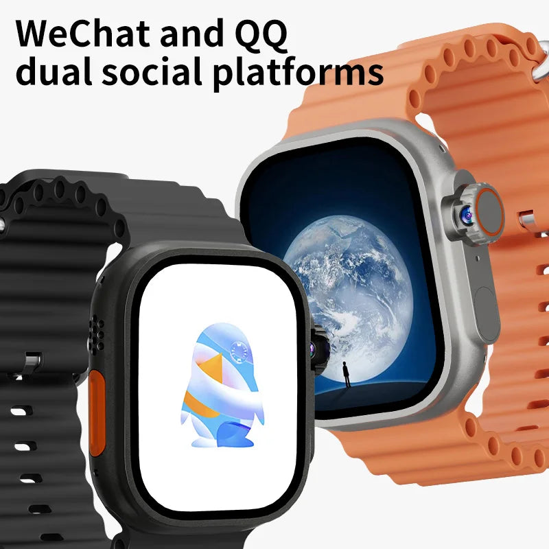 DW100 Pro+ 5G Android Smartwatch Touch ID Smart Watch With Rotary Camera 2.29inch Amoled Screen GPS WIFI NFC Google Play Store