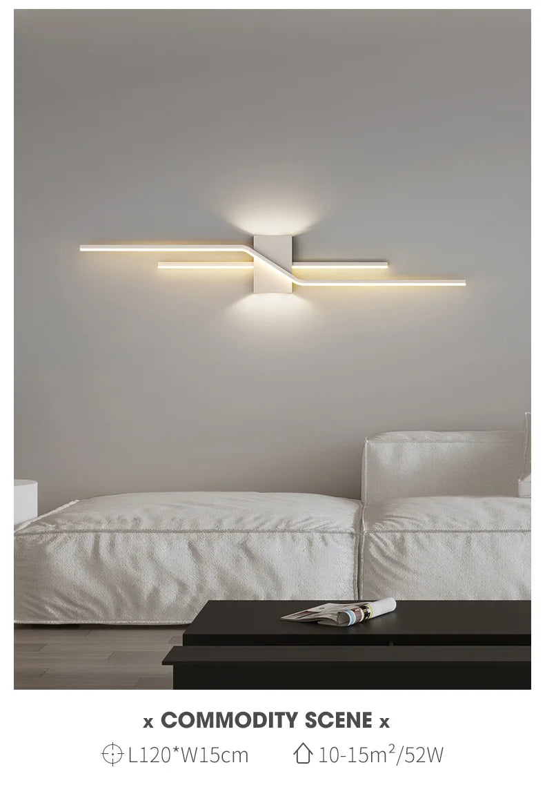 Wall Lamp Living Room TV Background Wall Lantern Minimalist Strip Lamp Bedroom Bedside Decoration Aisle Lamps Bracket Light