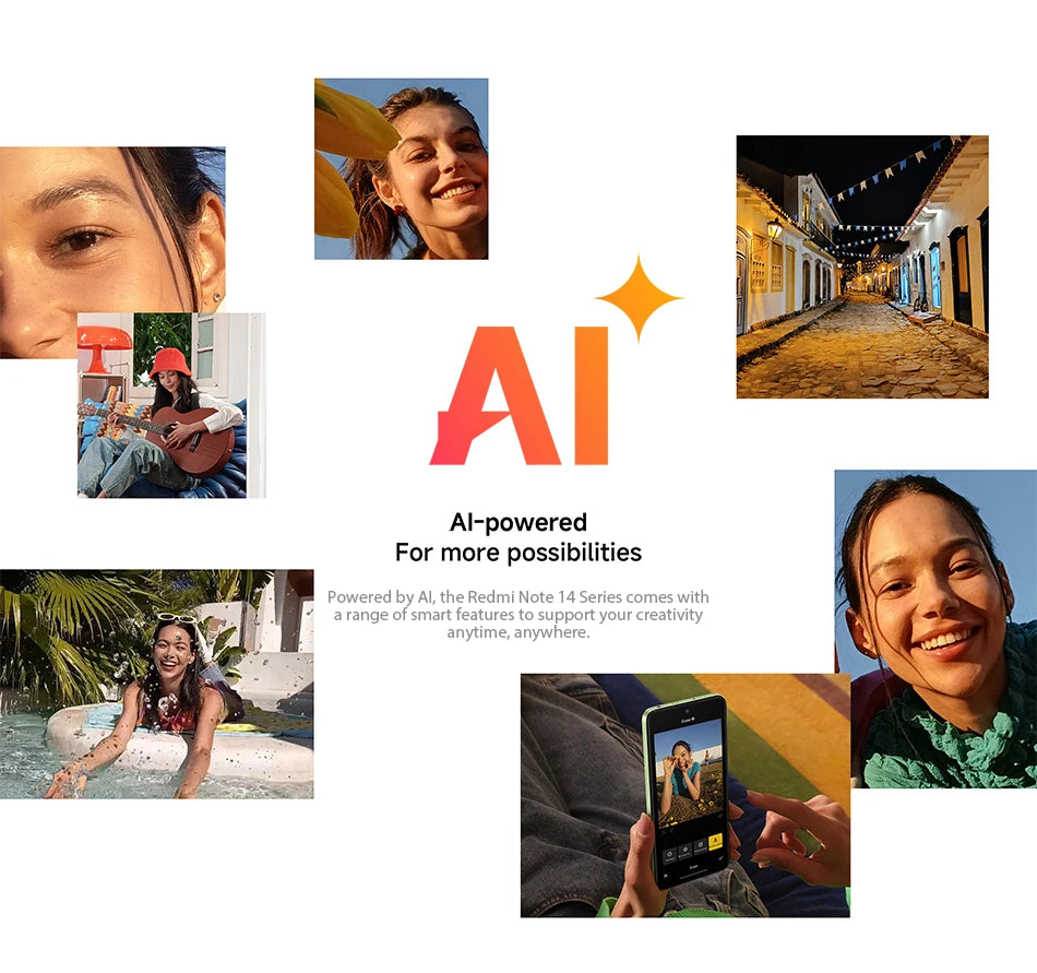 Global Version Redmi Note 14 4G Smartphone 108MP AI Camera 5500mAh Battery 33W MediaTek Helio G99-Ultra 120Hz Xiaomi Cellphone