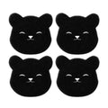 2 /4 Sets Of Household Pet Hair Remover, Machine Washed Bear Sticky Sponge, Reusable, Suitable For Washing Machine, Dryer, Black